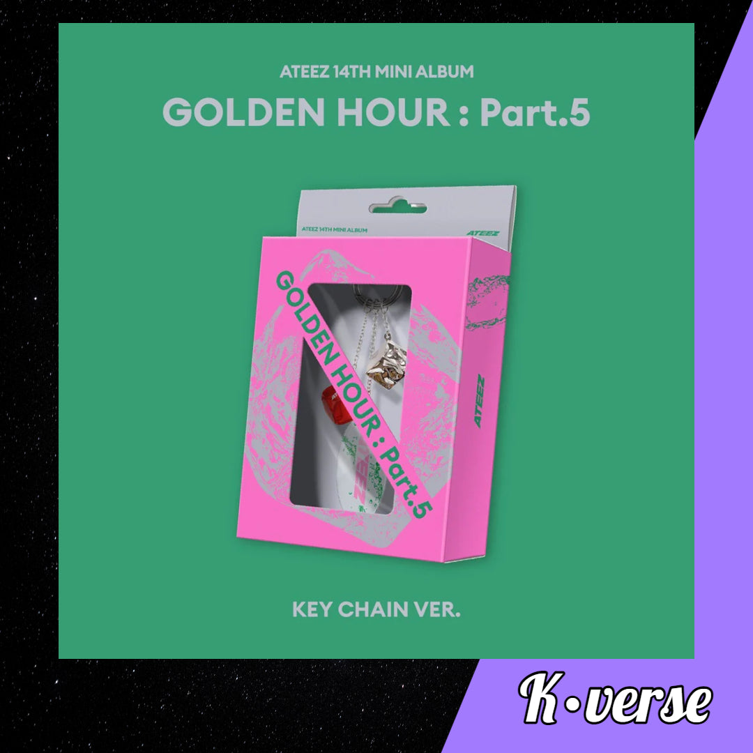 Preorder: ATEEZ 14th Mini Album 'GOLDEN HOUR: Part.5' ver. Keychain