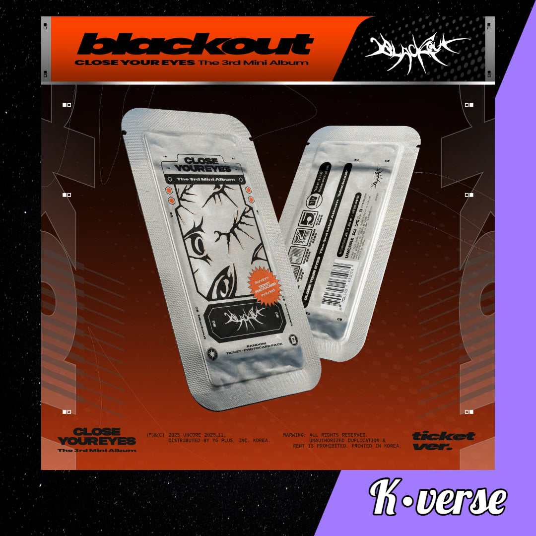 CLOSE YOUR EYES 3rd Mini Album 'blackout' ver. Ticket