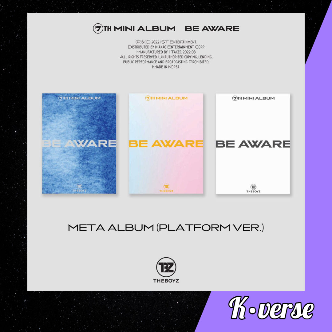 The Boyz Be Aware 7th Mini Album META ALBUM ver. Platform (Random)