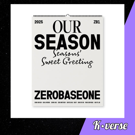 Preorder: ZEROBASEONE 2025 Season's Greetings 'Our Season' ver. Wall Calendar