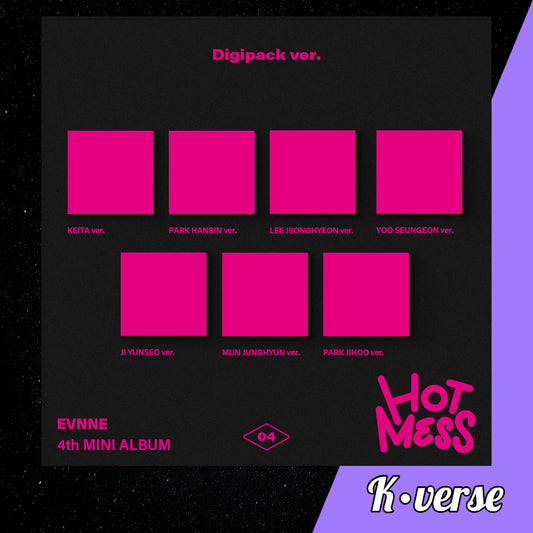 Preorder: EVNNE 4th Mini Album 'HOT MESS' ver. Digipack (Random)