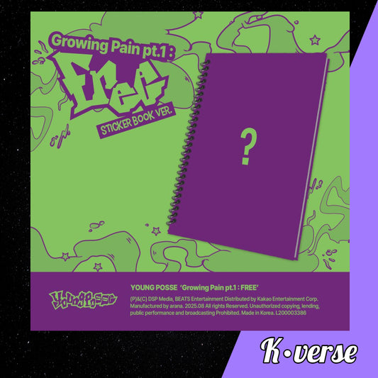 YOUNG POSSE 'Growing Pain Pt.1: FREE' ver. Sticker Book