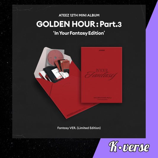 Preorder: ATEEZ 12th Mini Album 'GOLDEN HOUR: Part.3 In Your Fantasy Edition' ver. Limited