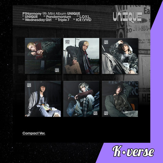 Preorder: P1Harmony 9th Mini Album 'UNIQUE' ver. Compact