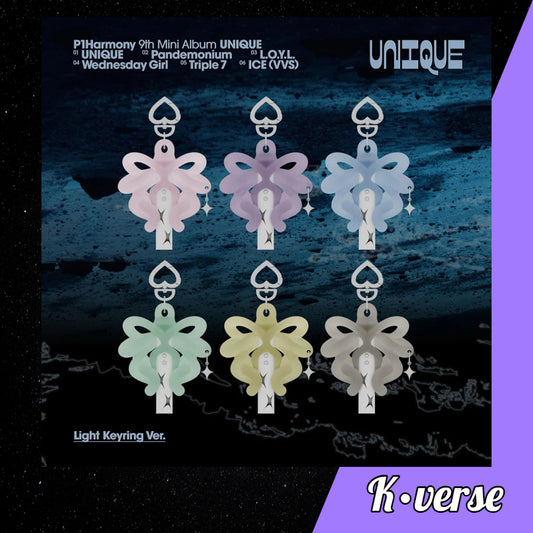 Preorder: P1Harmony 9th Mini Album 'UNIQUE' ver. Light Keyring