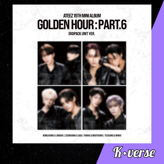 Preorder: ATEEZ 15th Mini Album 'GOLDEN HOUR: PART 6' ver. Digipack Unit