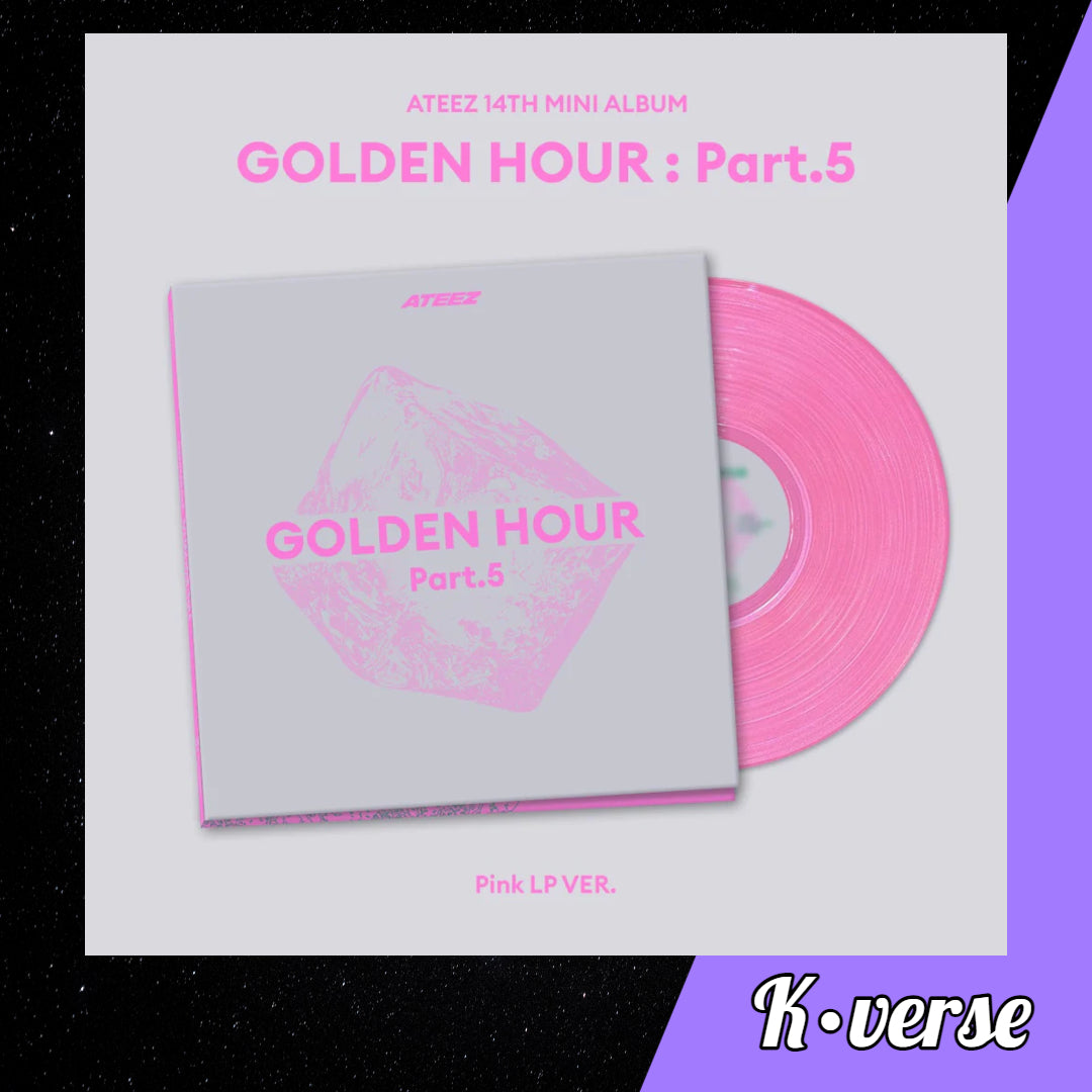 Preorder: ATEEZ 14th Mini Album 'GOLDEN HOUR: Part.5' ver. Pink LP