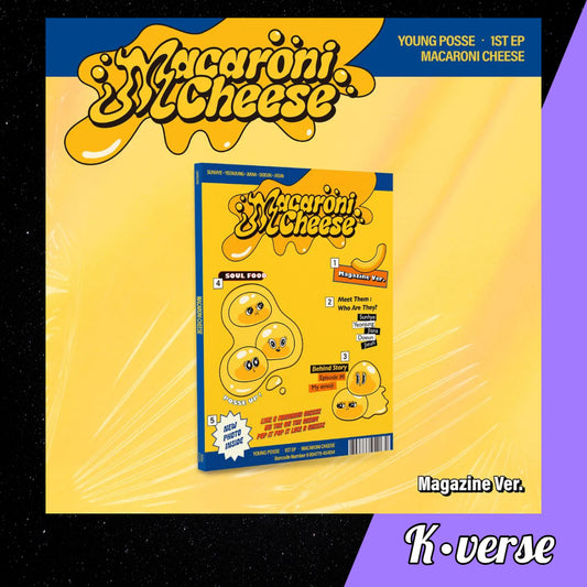 YOUNG POSSE 1st EP Album 'MACARONI CHEESE' ver. Magazine