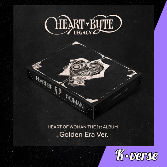 Preorder: HEART OF WOMAN 1st Album 'HEART♥BYTE LEGACY' ver. Golden Era