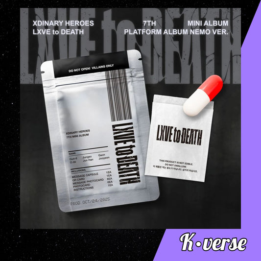 XDINARY HEROES 7th Mini Album 'LXVE to DEATH' ver. Platform Nemo