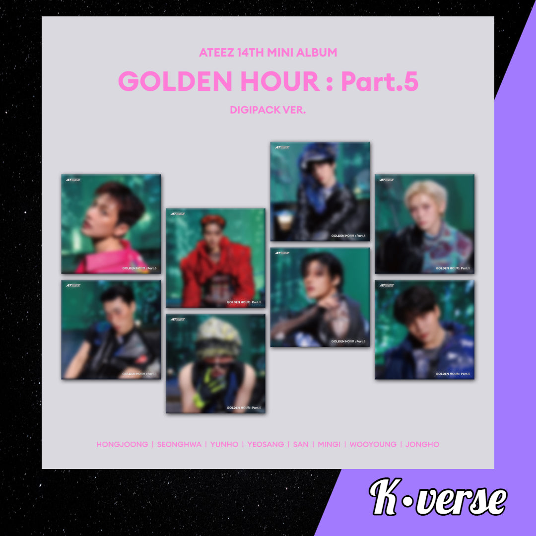 Preorder: ATEEZ 14th Mini Album 'GOLDEN HOUR: Part.5' ver. Digipack