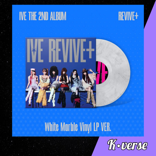 Preorder: IVE 2nd Mini Album 'REVIVE+' ver. White Marble Vinyl LP