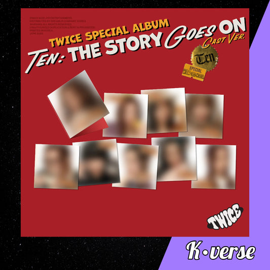 Preorder: TWICE 1st Special Album 'TEN: The Story Goes On' ver. Cast (Random)