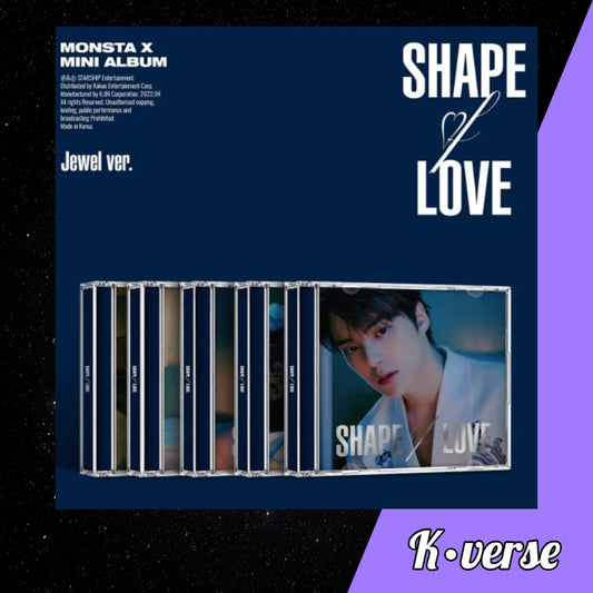 MONSTA X Shape Of Love 11th Mini Album Jewel Case (Random)